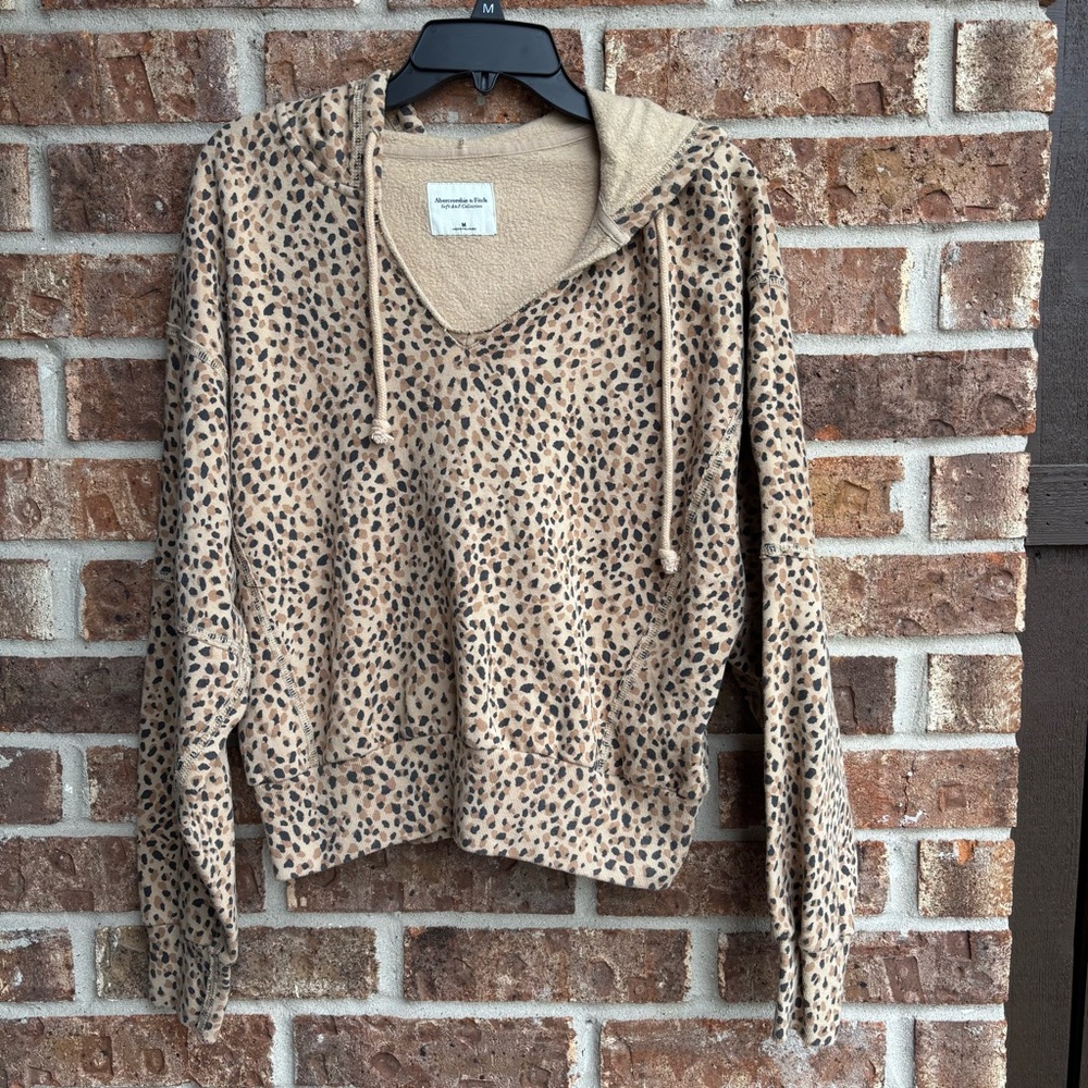 Abercrombie & Fitch leopard print hoodie sweater